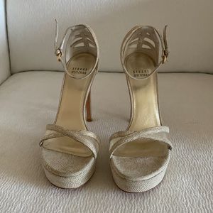 Stuart Weitzman metallic platform heels